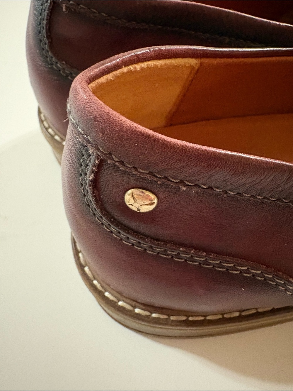 PIKOLINOS Burgundy Leather Penny Loafers - Women - Picture 3 of 10